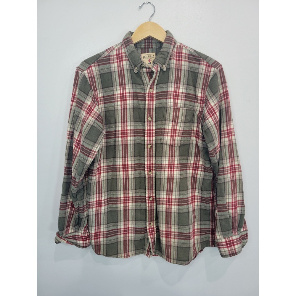 Red Head Brand Co. Men's Plaid Flannel Button Up Shirt‎ Size Medium